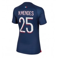 Paris Saint-Germain Nuno Mendes #25 Replica Home Shirt Ladies 2023-24 Short Sleeve